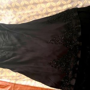 Jones of ny black slip dress with beading